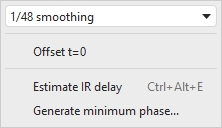 Group Delay graph actions