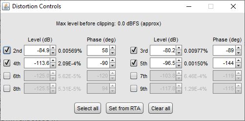 Harmonic distortion controls