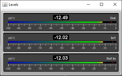 Level Meters horizontal