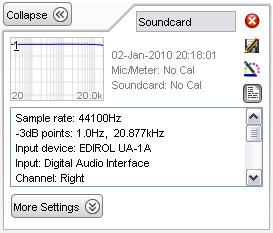 Laptop interface measurement results