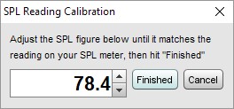 Calibrating the SPL Reading