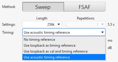 Timing reference choices