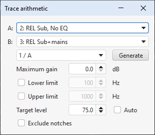 Trace arithmetic controls