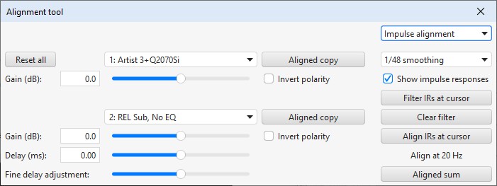 Alignment tool impulse mode