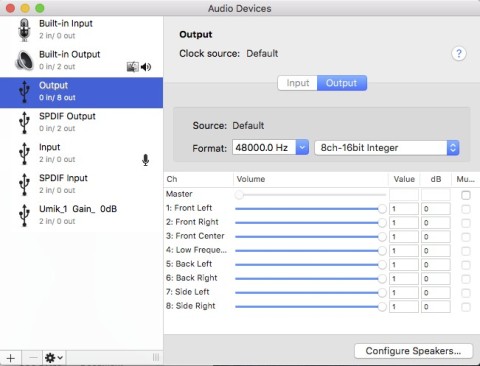 macOS 8-channel output