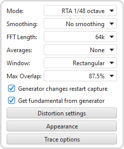 Periodic Noise RTA settings for input and output on same device