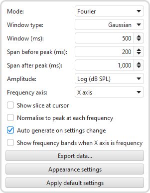 Spectrogram Controls