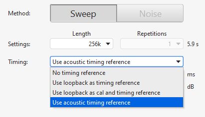 Timing reference choices