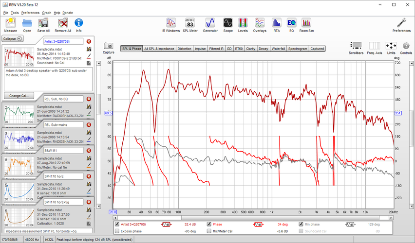 Room EQ Wizard Main Window